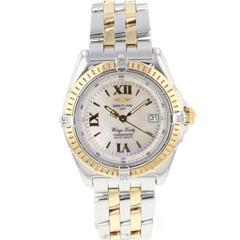 breitling damenuhr 6769 quadratisch gold|Breitling Wings Lady .